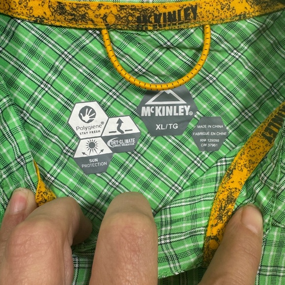 McKinley Plaid Shirts Mens Size XL Lot of 2 Blue Green Hiking Short Sleeve NWT - Picture 16 of 16
